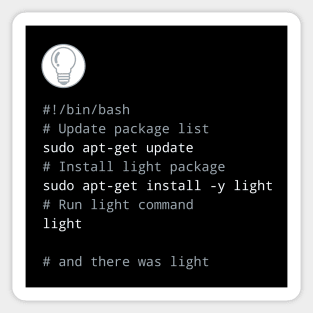 The command line as a tool of creation - Let there be light Sticker